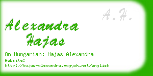 alexandra hajas business card